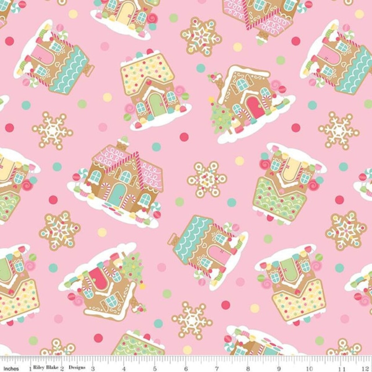 Main in Pink (c16440-pink) | Gingerbread Kisses | Doodlebug Designs | Riley Blake